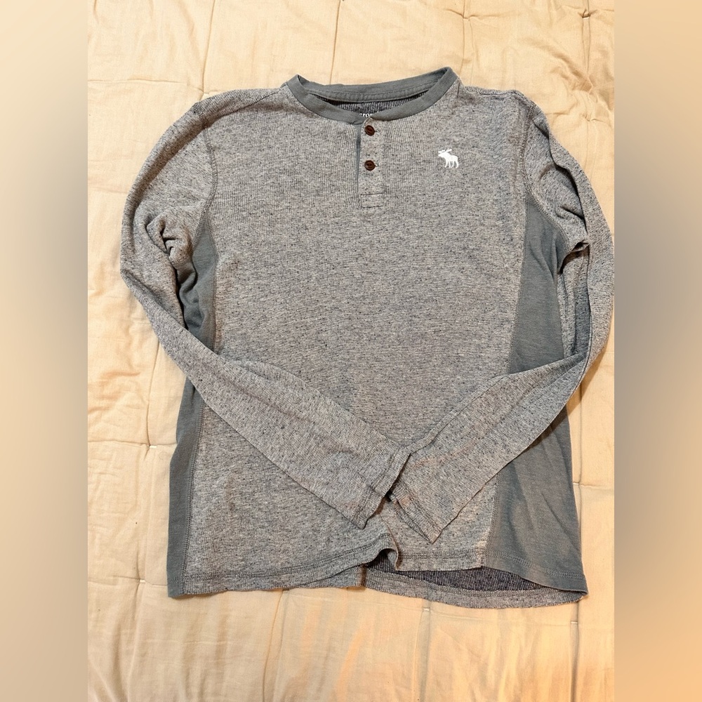 Abercrombie Kids Charcoal Henley Shirt